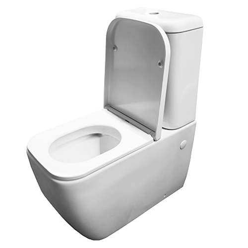 BERKLEY White Close Couple Toilet Set Rimless #CT10100R