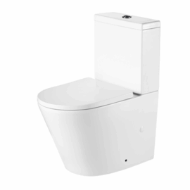 BERKLEY White Close Couple Toilet Set Tornado #A-8089