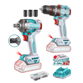 TOTAL Cordless Drill & Impact Wrench Combo #UTCKLI20275