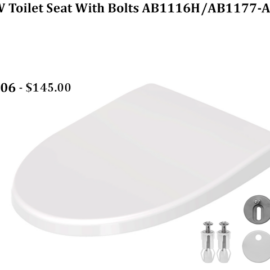 ARROW Toilet Seat with Bolts AB1116H