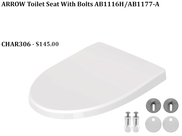 ARROW Toilet Seat with Bolts AB1116H